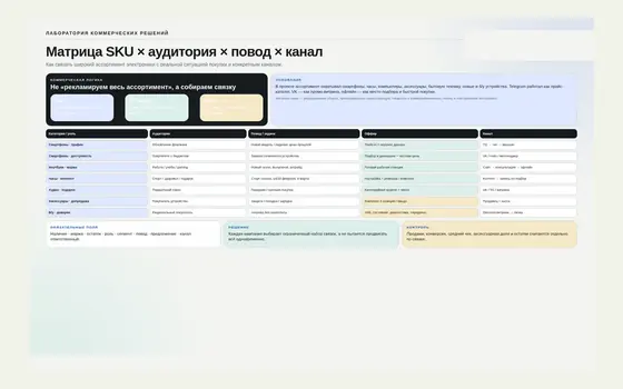 Фрагмент проекта Розничная сеть электроники — кампании, товарная модель, контроль и AI-ассистент