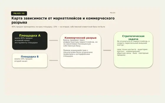 Фрагмент проекта Бренд одежды и маркетплейсы — стратегия собственной базы и внешних повторных продаж